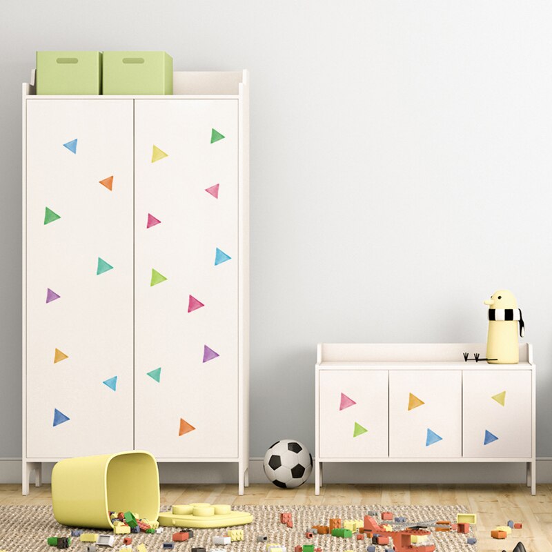 Baby Room Little Colorful Triangles Wall Sticker Children Bedroom Nursery Wall Decal Stickers Nordic Style Mural Vinyl Stickers