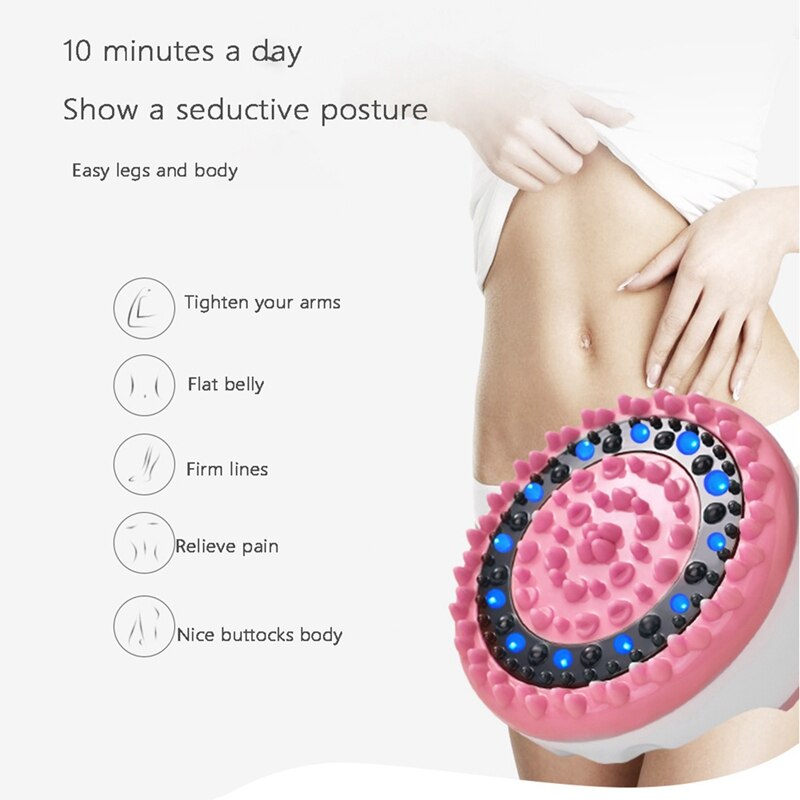 Brosse de Massage électrique pour le corps, appareil de Massage amincissant, avec LED, vibrant, anti-Cellulite, pour les jambes et la taille