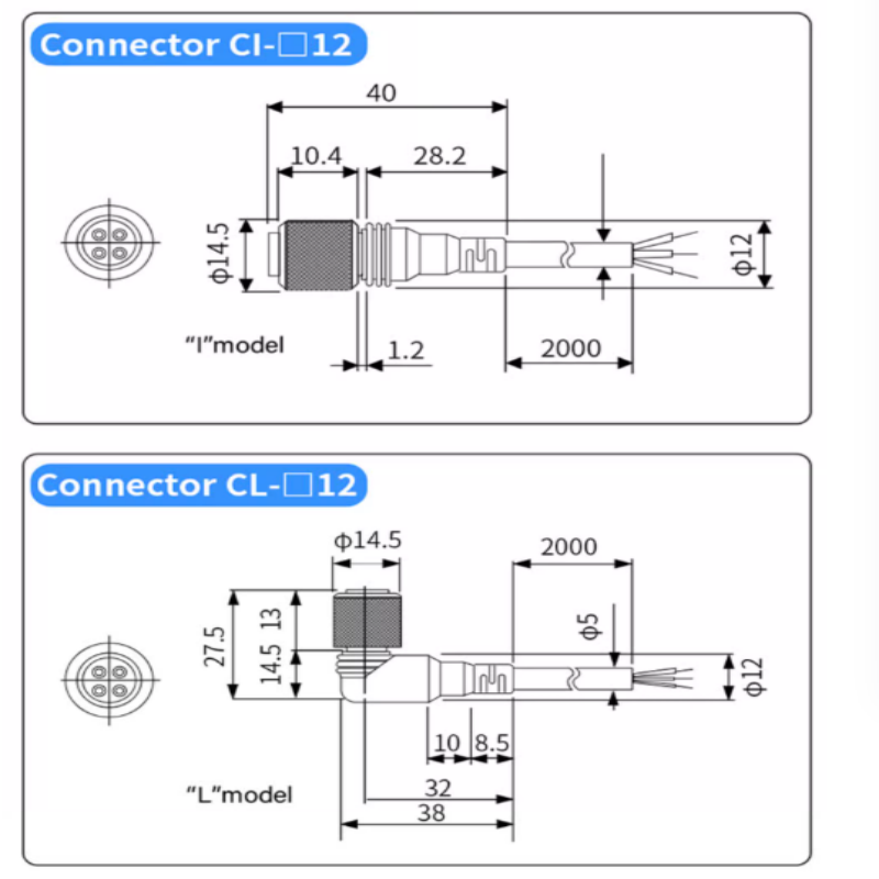2M Lange M8 M12 Connector Waterdichte Verbinding Draad Luchtvaart Plug 2-Core 3-Core 4-Core Sensor Mannelijke En Vrouwelijke Stekker