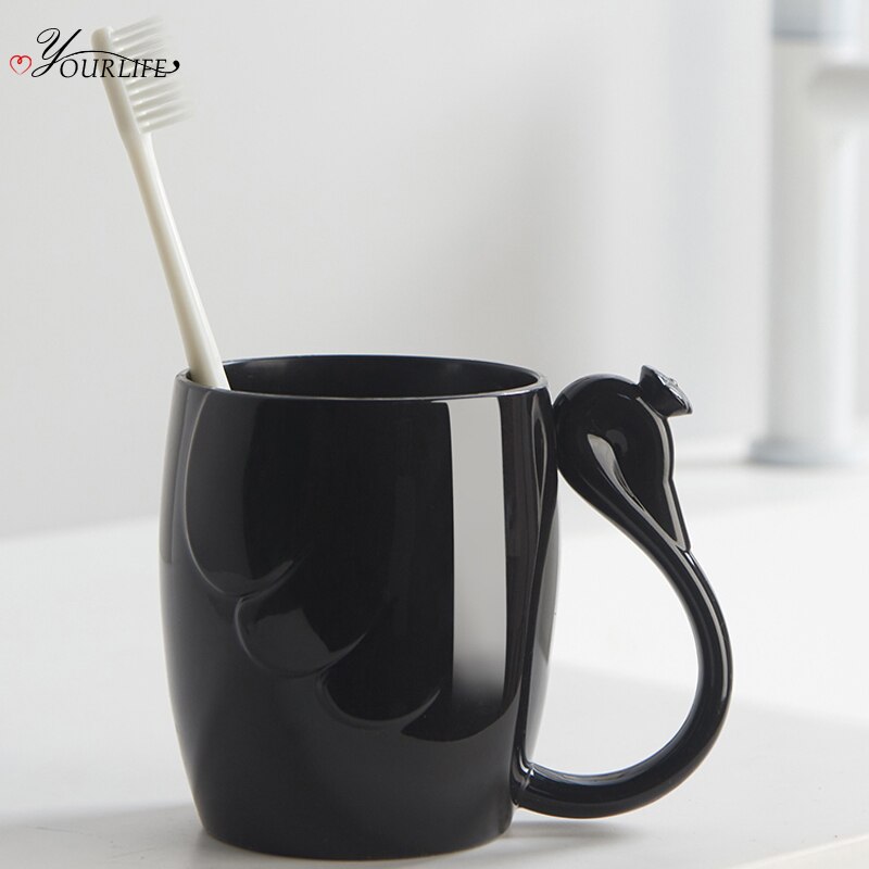 Oyourlife Leuke Cartoon Zwaan Tandenborstel Cup Milieuvriendelijke Tandenborstel Cup Kids Koppels Tandenborstel Mok Badkamer Accessoires
