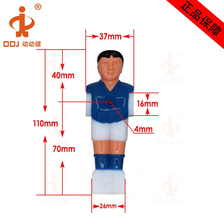 11 teile/satz Mini TischfußBall Spiele FußBall maschine puppe Spielzeug FußBall Tisch Spieler Kunststoff Kicker Tisch FußBall Spieler (16mm): Blau