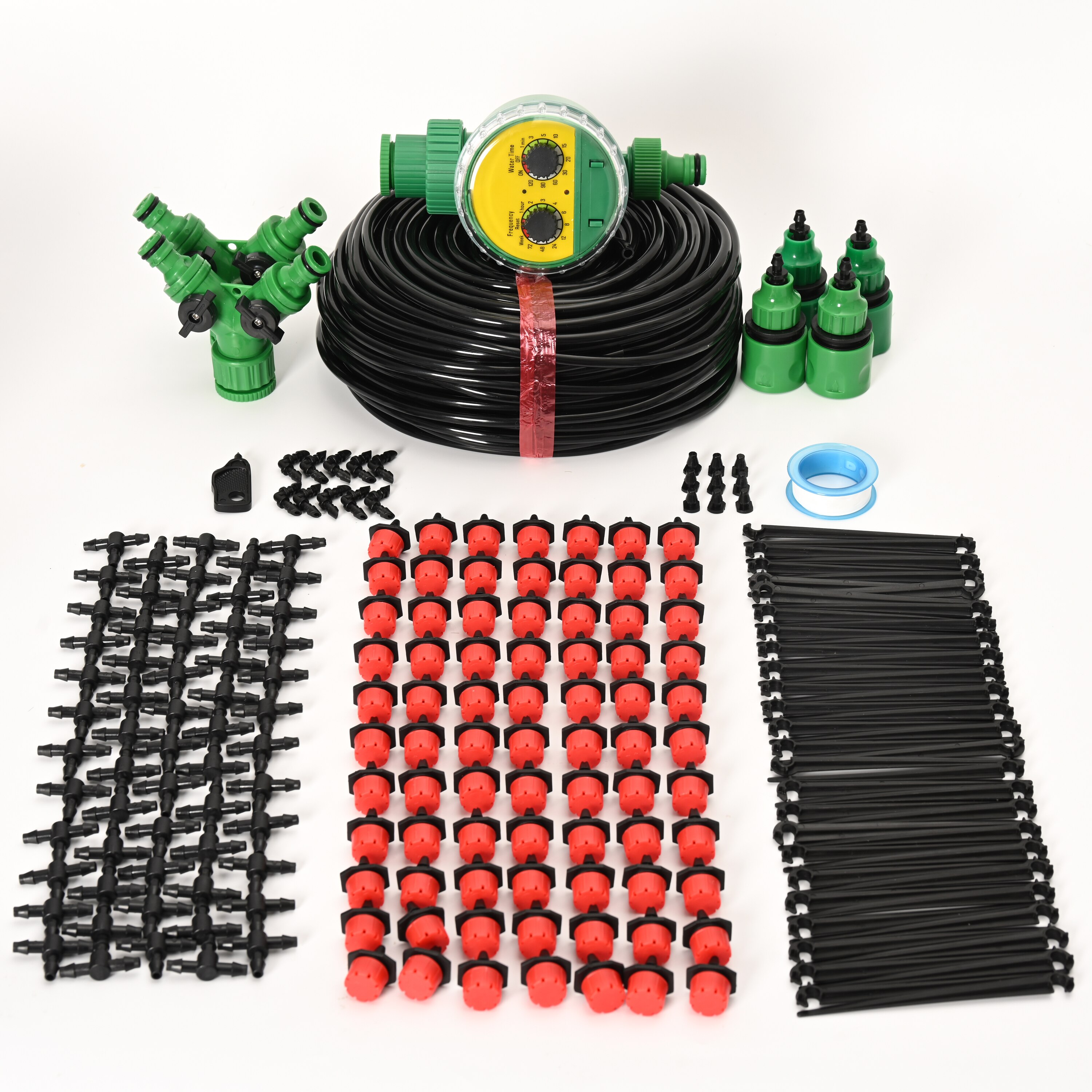 60M Drip Irrigation System Drippers For Irrigation With Timer Watering System For Plant Micro Drip Watering Set Watering Kits