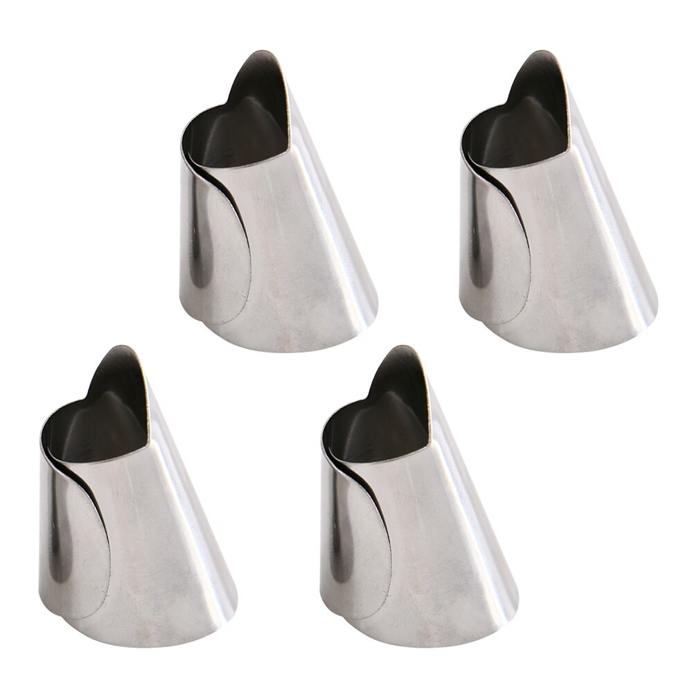4pcs Adjustable Hand Guard Finger Protector Stainless Steel Nail Cover Finger Guard Avoid Hurting Safe Kitchen Tool: Default Title