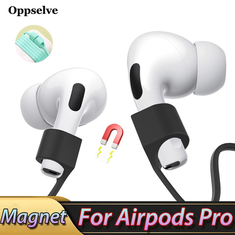 Magnetic Earphone Strap Soft Silicone Headphone Cord Anti Lost Cable for Apple AirPods Pro 1 Magnet Earphone String Rope Strap