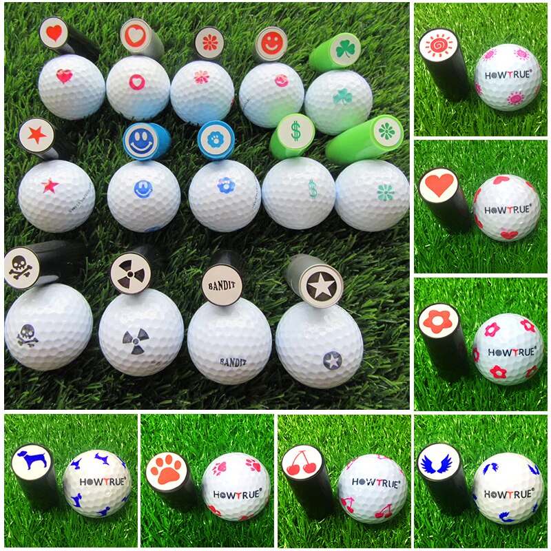 Quick-dry Plastic Golf Ball Stamp Stamper Marker Impression Seal Golf Club Accessories Symbol Golfer Souvenir TSLM1