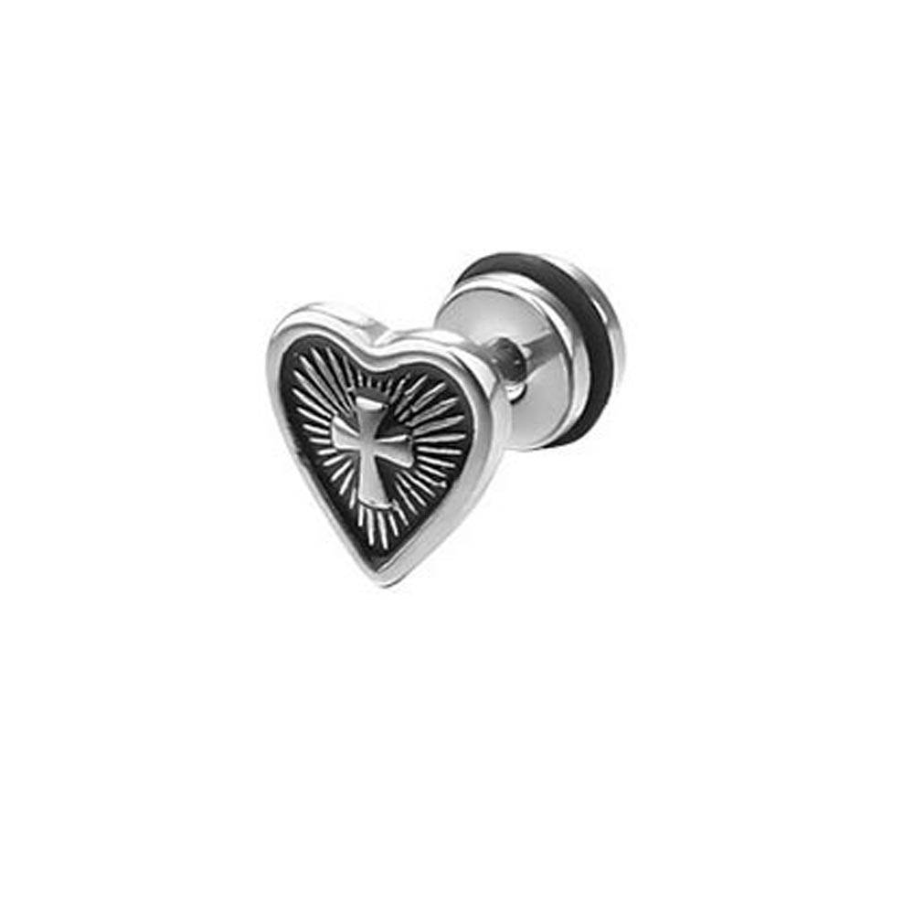 High Grade Stainless Steel Stud Earrings Anime Cross For Women Girls Geometric Ear Jewelry Birthday 2pieces: Antique Copper Plated