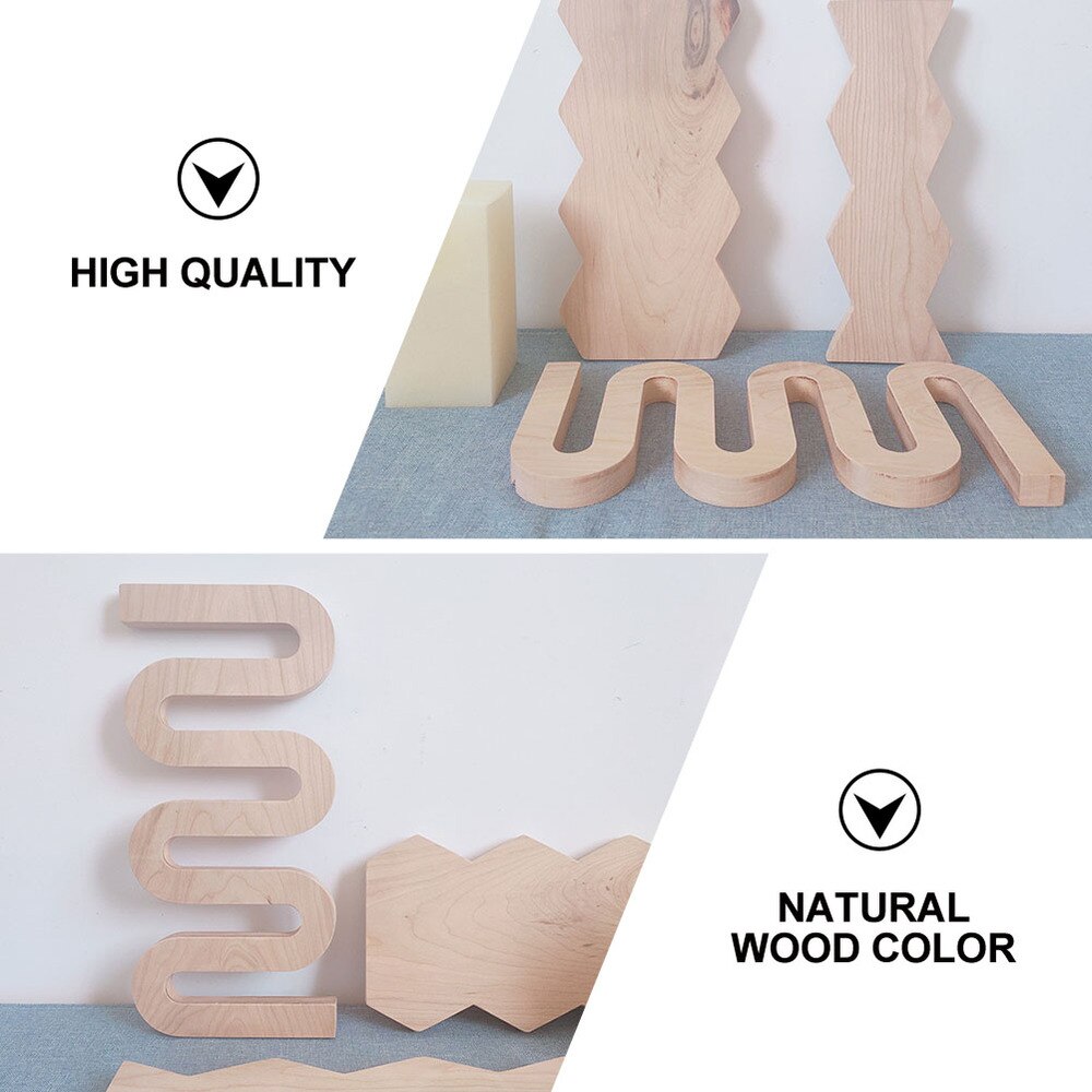 1PC Nordic Geometric Cherry Wood Chopping Board Dinner Board Adornment Prop