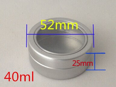 20Pcs 40Ml Ronde Aluminium Opbergdozen Sieraden Ornamenten Aluminium Pakket Kan Lippenbalsem, Ambachten, lege Pot, Luchtdicht