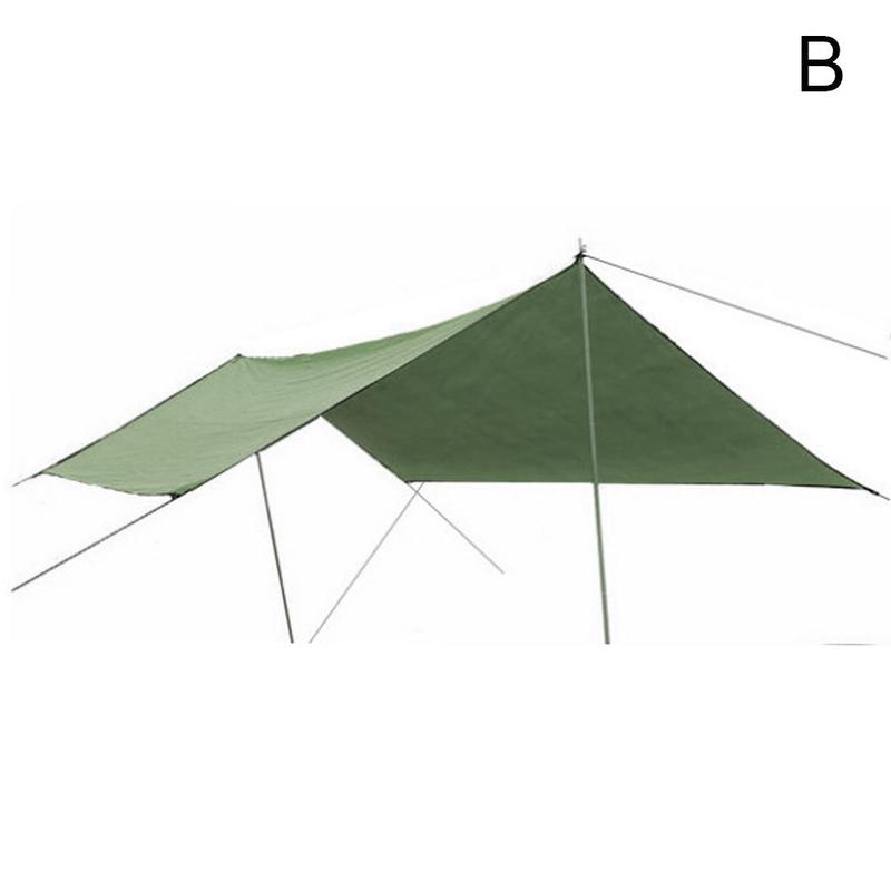 Luifel Ultralight Tarp Camping Mat Waterdicht Multifunctionele Outdoor Onderdak Strandtent 145x100cm: green