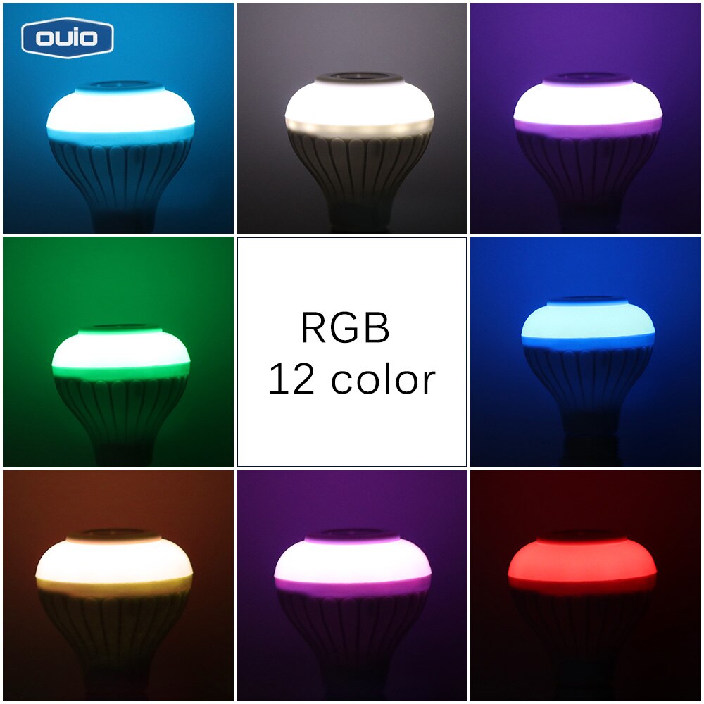 Bluetooth Speaker LED Muziek Licht Home E27 12W LED Lamp Subwoofer Ondersteuning Bluetooth APP Om 12 Kleur Lichten speaker