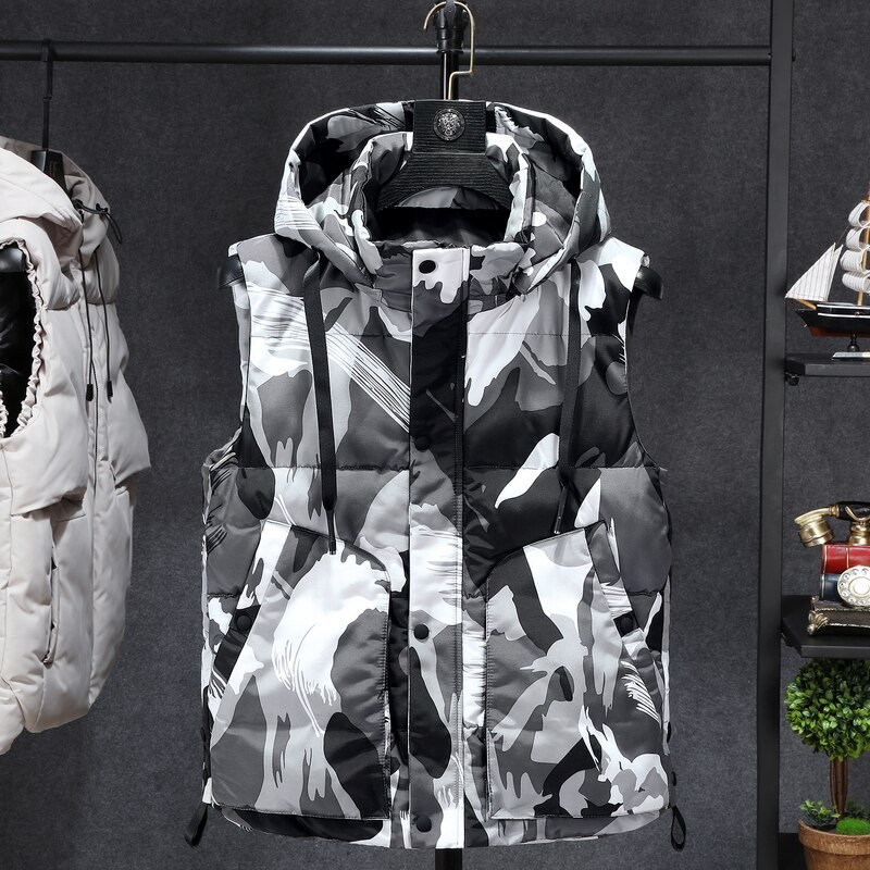 Plus koko 8xl 7xl 6xl 5xl 4xl rento liivi miehille syksy-talvitakit paksut liivit miesten hihattomat takit miesten lämpimät liivit miehille: Beige / Xl