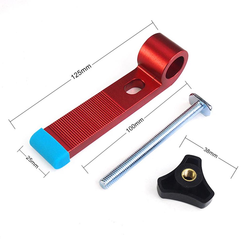 T Track Aluminum Alloy Wood Clamp Rail Slide Slot Stopper M8 Screw Positioning Limiter Miter Clip Fixed Clamp Woodworking Tools