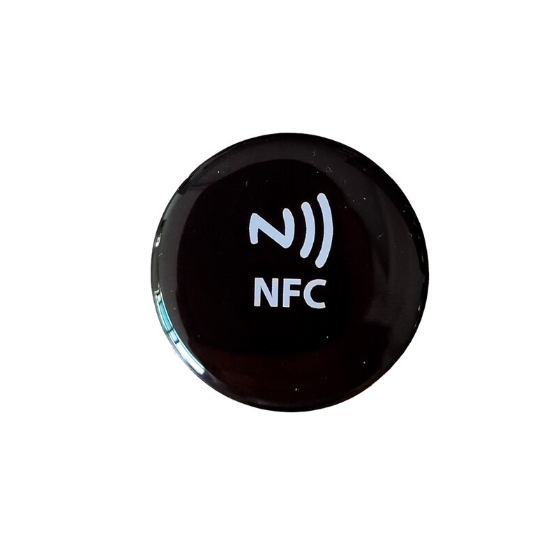 5 stück 144 Byte 13,56 MHZ Durchmesser 30mm Anti Metall NFC Ntag213 Epoxid Etiketten/Aufkleber Alle praktisch sozialen Teilen OneHop Schild: Schwarz