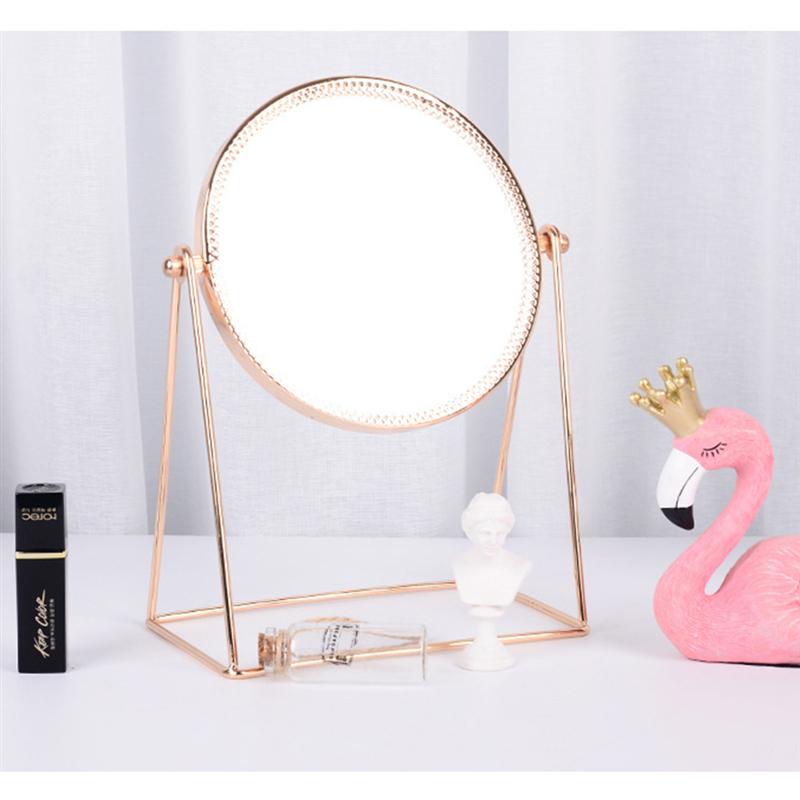 1PC Make-Up Spiegel Ronde Minimalistische Ijzeren Frame Decoratieve Draaibare Spiegel Spiegel Voor Aanrecht