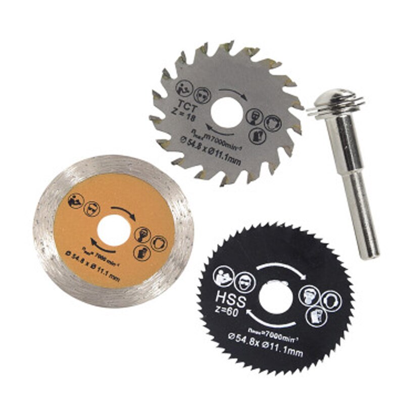 1/3pcs Out diameter 54.8 mm Mini Circular Saw Blade Wood Cutting Blade Woodworking saw blade Support