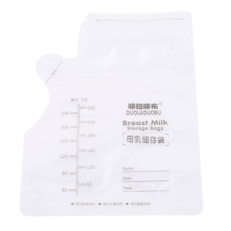Transparent 30pcs Milk Bags Mother Milk Baby Food Storage Breast Milk Storage Bag Free Baby Safe Feeding Bags