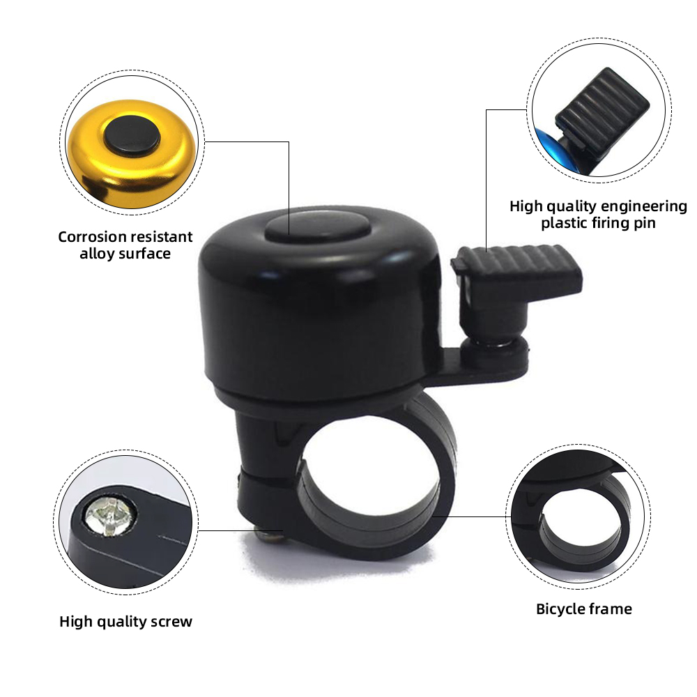 Timbre de bicicleta MTB, bocina de alarma de advertencia de seguridad para bicicleta de aleación de aluminio, fácil de instalar, timbre para manillar de bicicleta, accesorios para ciclismo