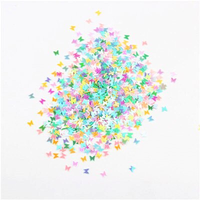 3-10mm Macaron Mix Pailletten Pailetten Sneeuwvlok Shell Muziek Vorm Sequin Paillette Voor Craft DIY Naaien Bruiloft Accessoires 20g: 3mm butterfly MC MX