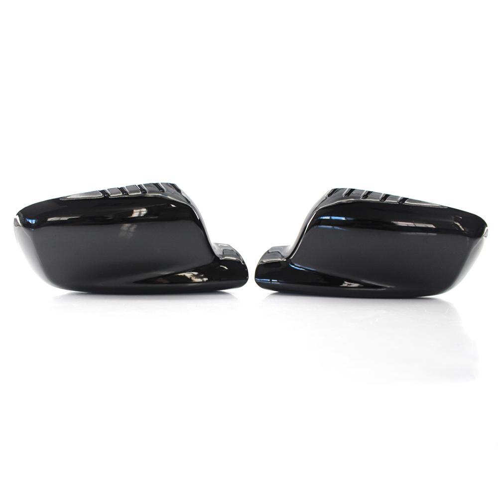 Kohlenstoff Fiber Helle schwarz Seite Rückspiegel Abdeckung Für BMW 3 7 Serie E46 E65 E66 E67 745i 750i 760Li 730Li: Schwarz