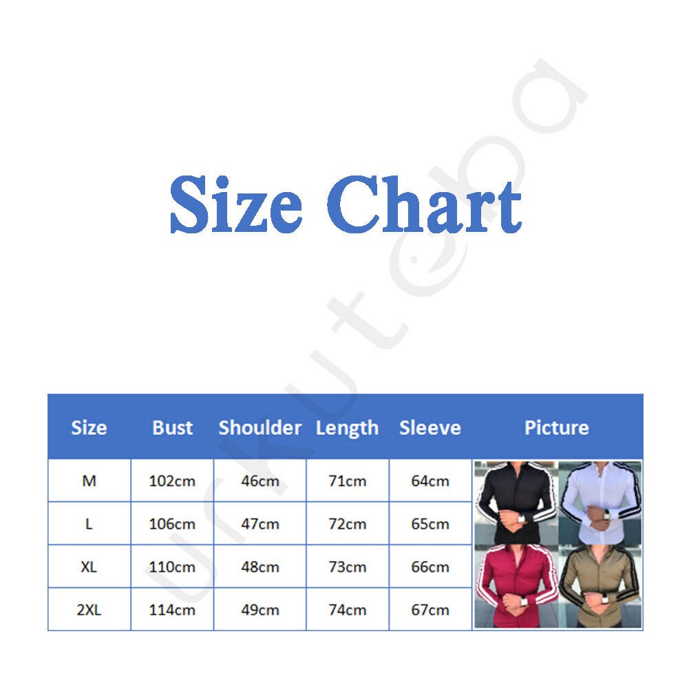 Men's Luxury Casual Business Dress Shirt Slim Fit Shirts Formal Long Sleeve Stylish Tops Black Green Red White