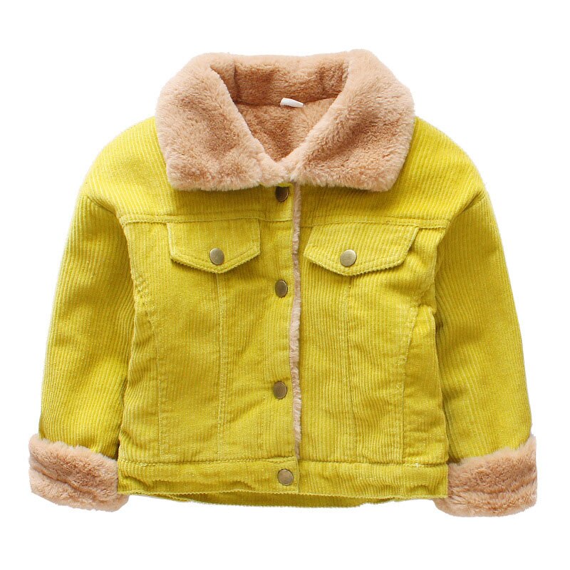Winter Children 1-8 Year Jacket For Boys Thick Warm Coat Kids Autumn Cotton Outerwear Children Clothes Yellow coffee: YELLOW / 6