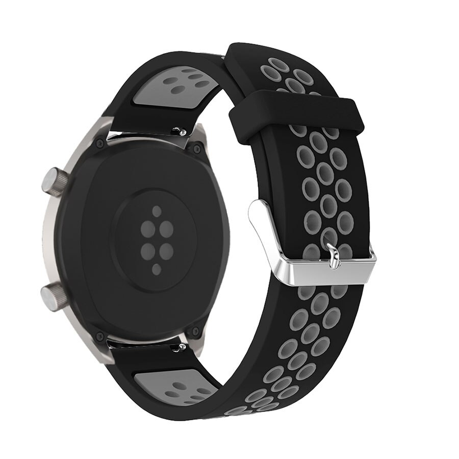 Bracelet de montre en Silicone pour Huawei montre GT 2E GT2 46mm remplacement bracelets de montre Bracelet ceinture pour Huawei montre gt2e bracelets intelligents: Black grey