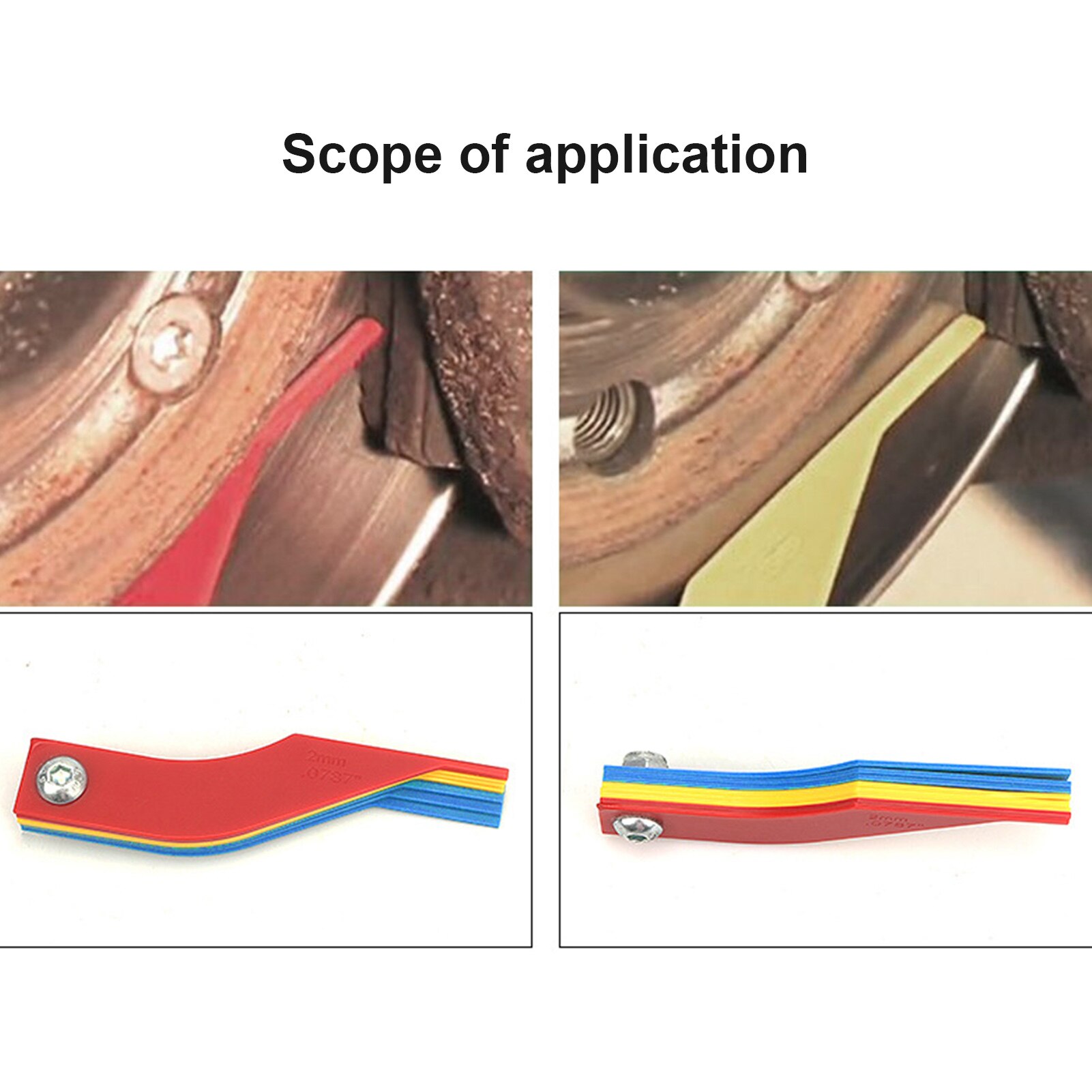 8 in 1 Universal Scale Thickness Gauge Measuring Instrument Car Brake Pads for Car Auto Brake Lining Gauge Set