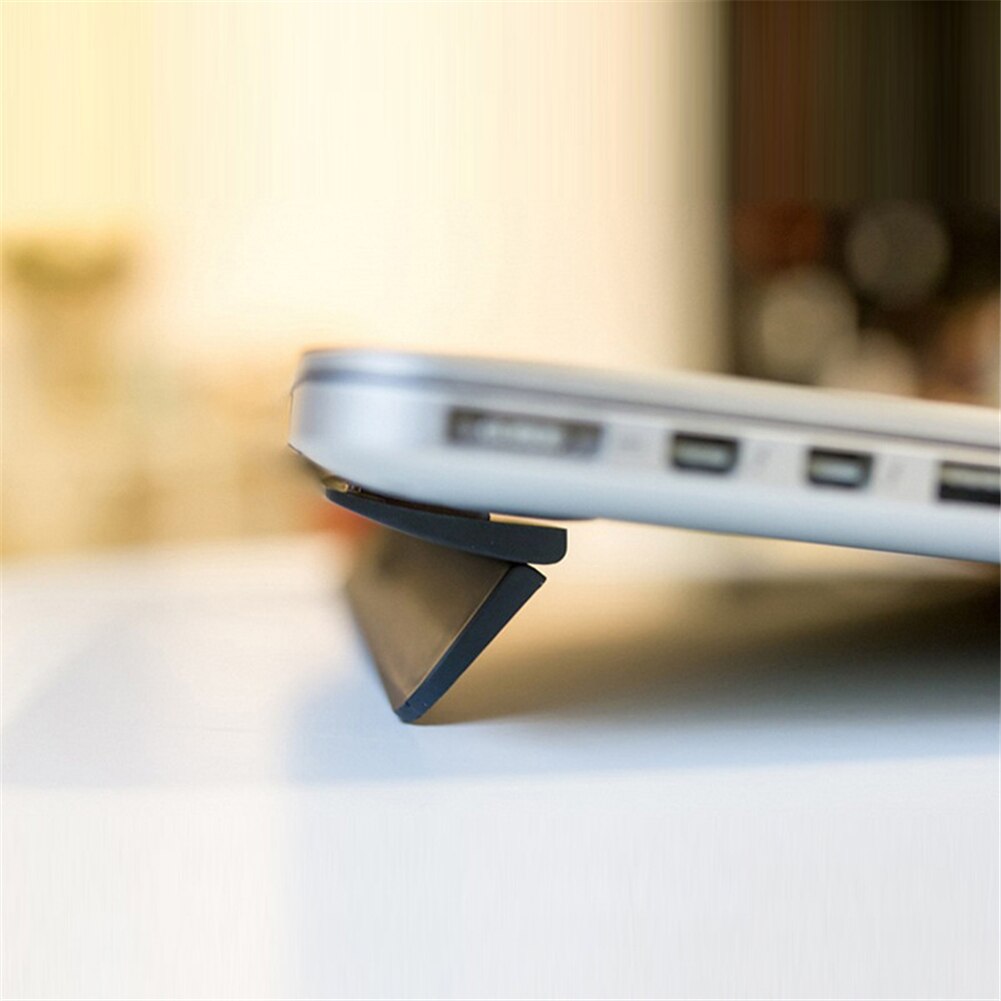 Ergonomisk bærbar computerholder til macbook air 13.3 pro bærbar justerbar bureaucomputer lapdesk kontor sort pc notebook riser stativ