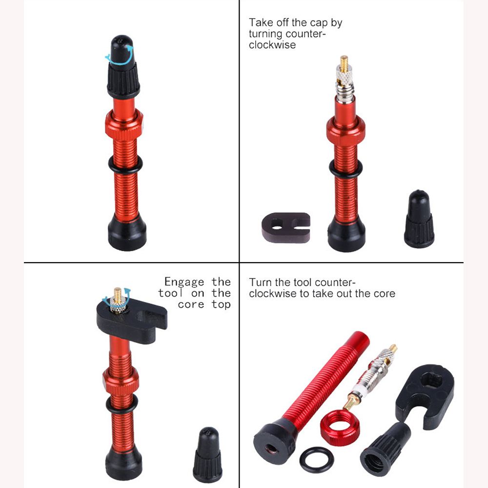 1 Paar Fiets 48/60/78Mm Presta Ventiel Voor Road Mtb Fiets Tubeless Banden Messing Kern Legering stem Tubeless Kit Compatibel