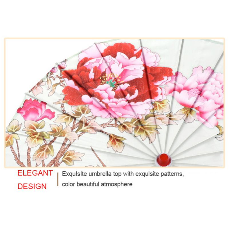 Chinese Silk Cloth Umbrella Landscape Painting Parasol Decorative Oil Paper Umbrella For Classical Cheongsam 2 2 2 2 2