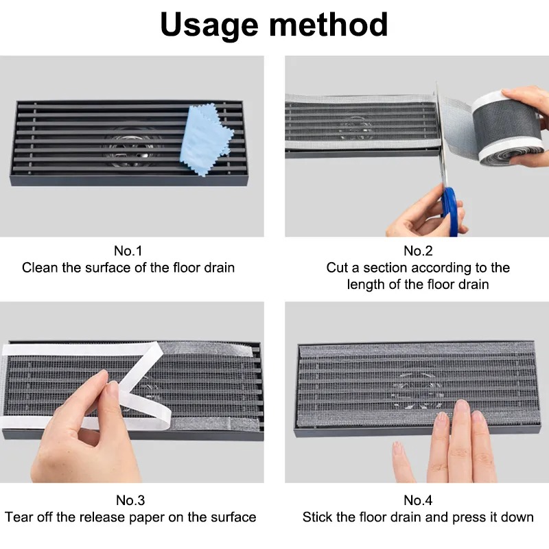 Haarfilter douche afvoer rooster insectenpreventie autohesie douche voor badkamerartikelen valaccessoires wastafel badkuip armatuur thuis