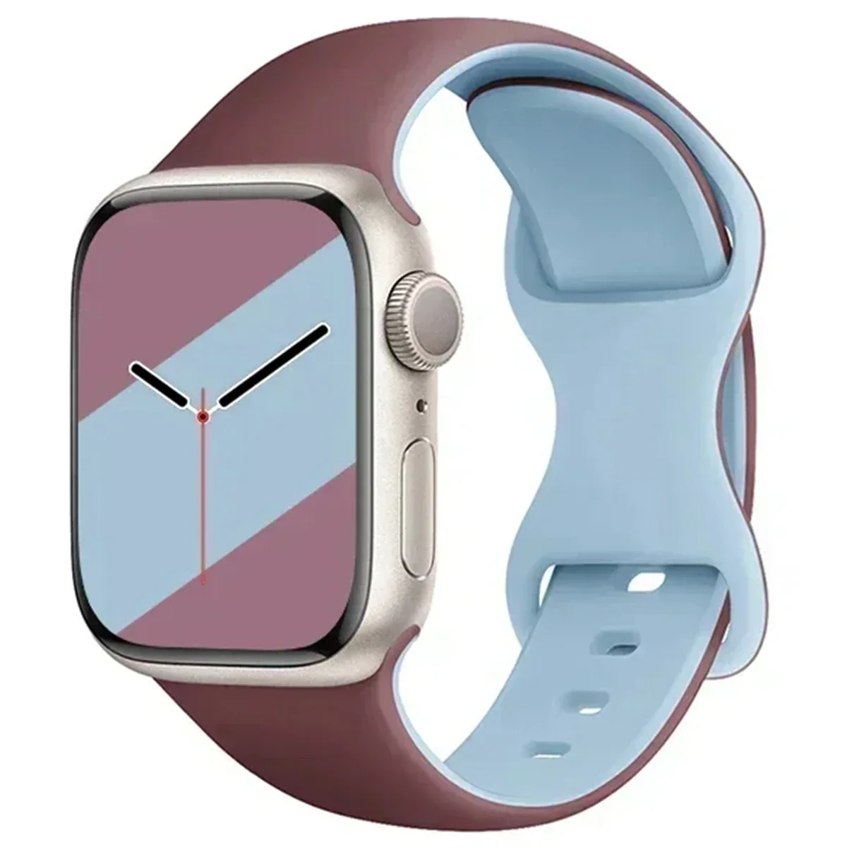 Tofarget sportssilikonrem til apple watch ultra 2 49mm 46mm 45mm 44mm 42mm rem til iwatch series 10 9 8 7 6 5 4 klokkerem