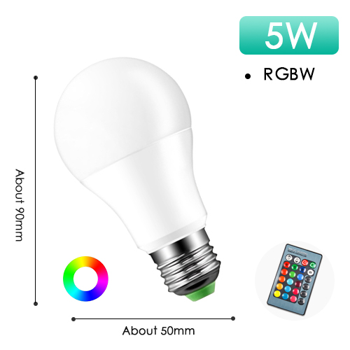 LED RGB Bulb E27 Light RGB RGBW RGBWW Dimmable IR Remote 5W 10W 15W AC 220V Colorful Magic Bar Club Night Smart Lamp