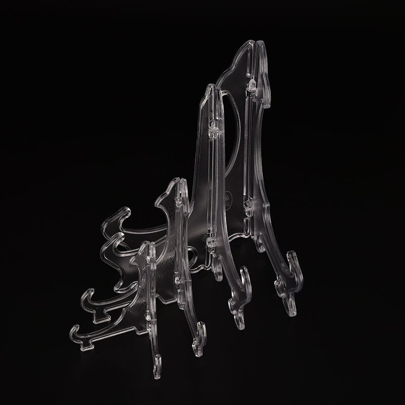 10 Inches Clear Transparent Display Easel Stand Plate Bowl Picture Frame Photo Pedestal Holder