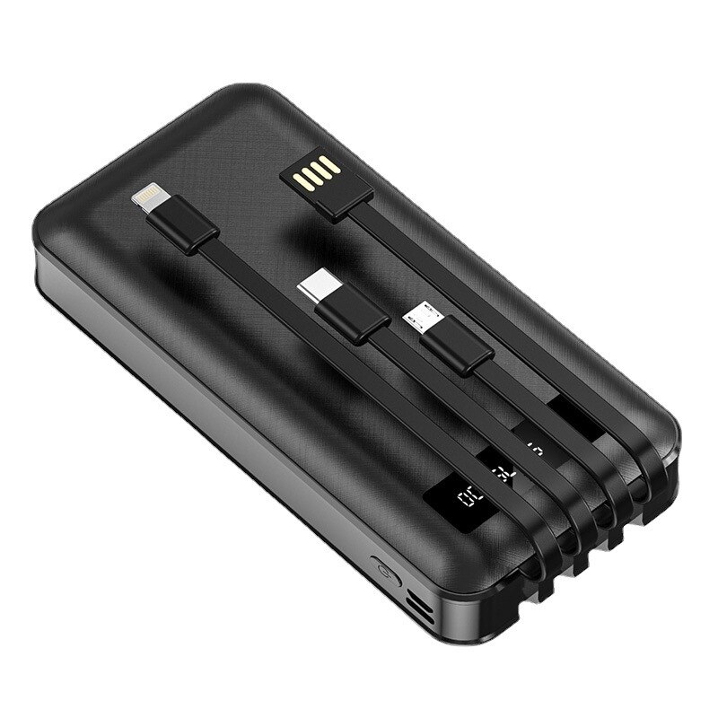 20000mAh Uitra Große Kapazität Gebaut in Kabel Energie Bank Tragbare LED Digital Anzeige Bildschirm Energie Für iPhone 12 Profi huawei