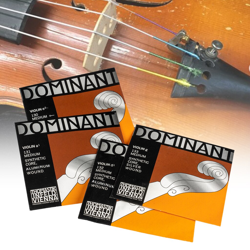 LOMMI Full Size Violin Strings Fiddle String Thomastik Dominant 135B Medium Violin Strings 4/4 Strings Full Set G D A E Strings