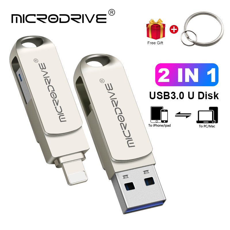 Metalowy pendrive otg, flash usb 3.0, pendrive 32gb 64gb 128gb 256gb, pendrive usb do iphone'a, ipada/lightning, ios