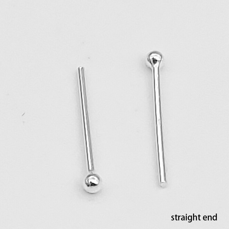 Commercio all&#39;ingrosso 100 pz 925 Sterling Silver Nose Stud 1.2mm 1.5mm 1.8mm 2.0mm piccolo naso a sfera pin 24g fn Piercing gioielli pircin nariz