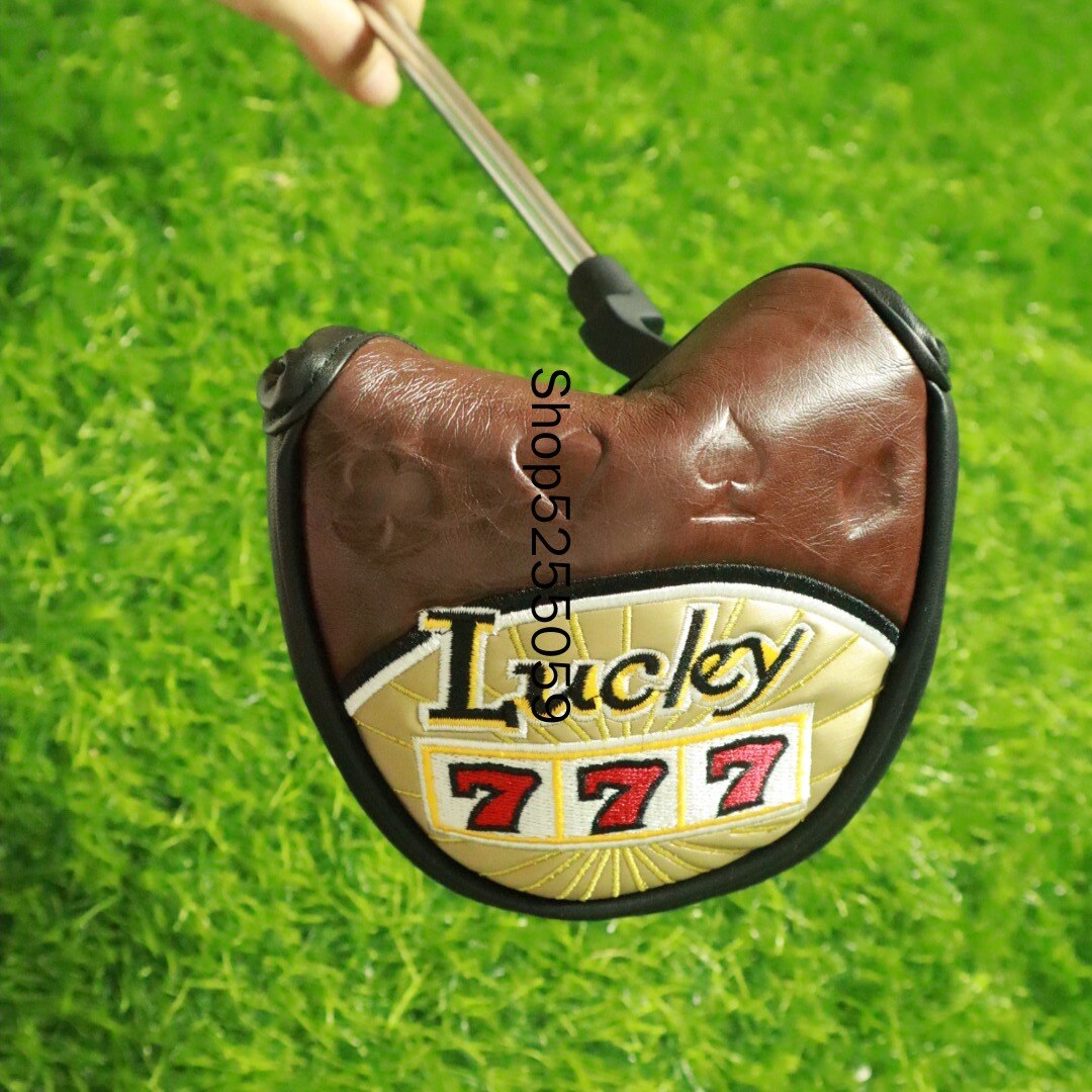 Protector de cabeza de palo de Golf de , Mallet Putter Lucky 777, accesorios deportivos para Club de Golf, equipo