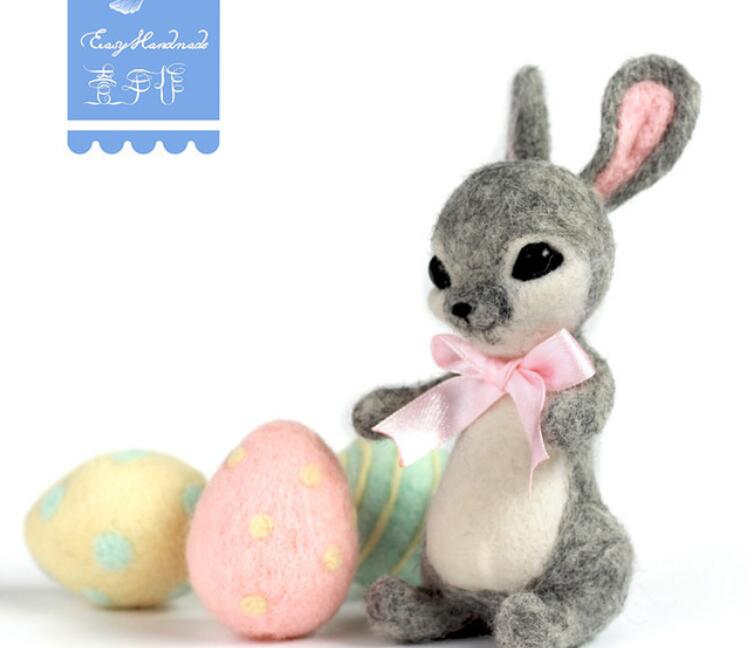 Easter Bunny Egg wool needlepoint kit wool felt ne... – Vicedeal