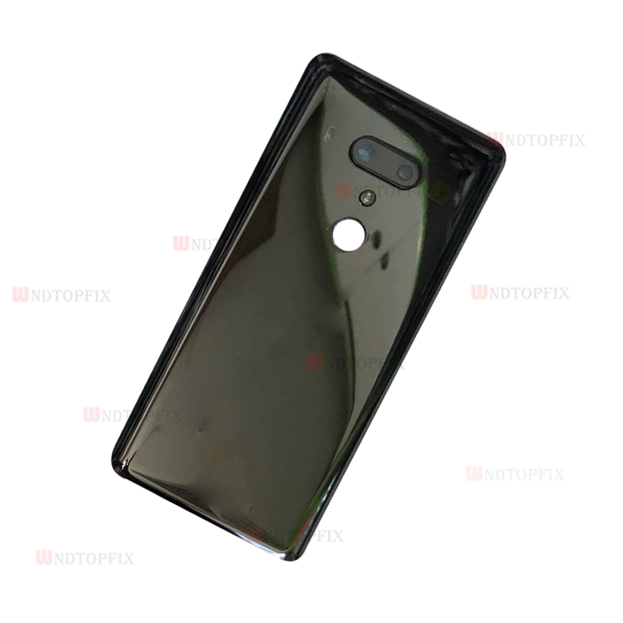 6.0 Inch Voor Htc U12 Plus Terug Batterij Cover Achterdeur Panel Glas Behuizing Case Vervanging Deel Voor Htc U12 + Batterij Cover: Black