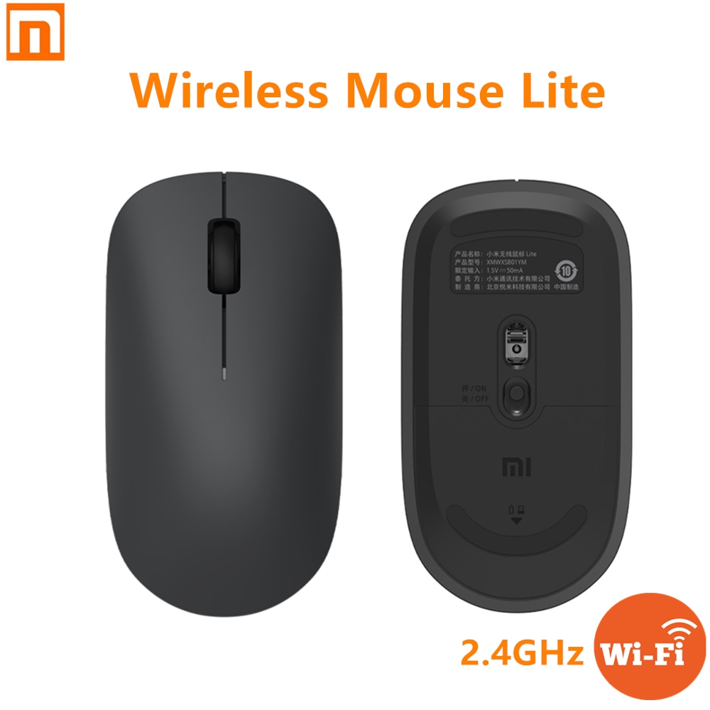Xiaomi draadloze muis lite 2.4 ghz 1000 dpi ergonomische optische draagbare computermuis usb-ontvanger kantoorgamemuizen voor pc schoot