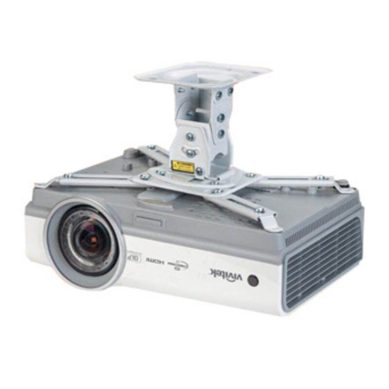 Universal Extending Ceiling Projector Mount Height Adjustable Projection White Mount Bracket Low Profile: Default Title