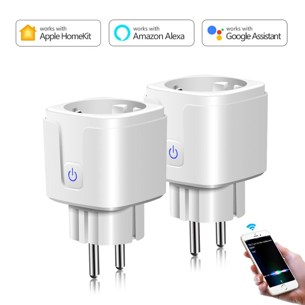 Homekit Smart Socket EU Wireless WiFi Wall Outlet Siri Control Electric Sockets Switch Work with Apple Homekit/Alexa/Google Home