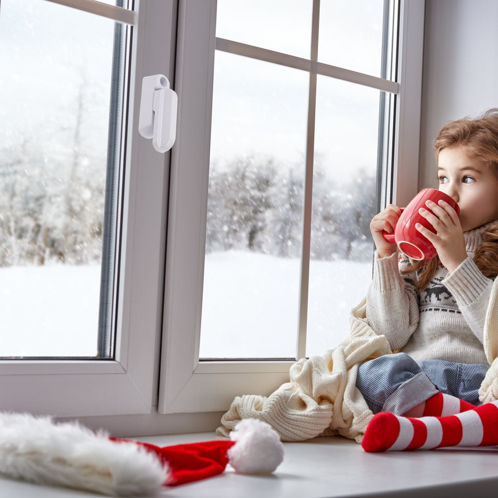 2 Sets Sash Blocker Locks Practical Sturdy Window Restrictor Lock Anti-Theft Locks Sliding Window Locks