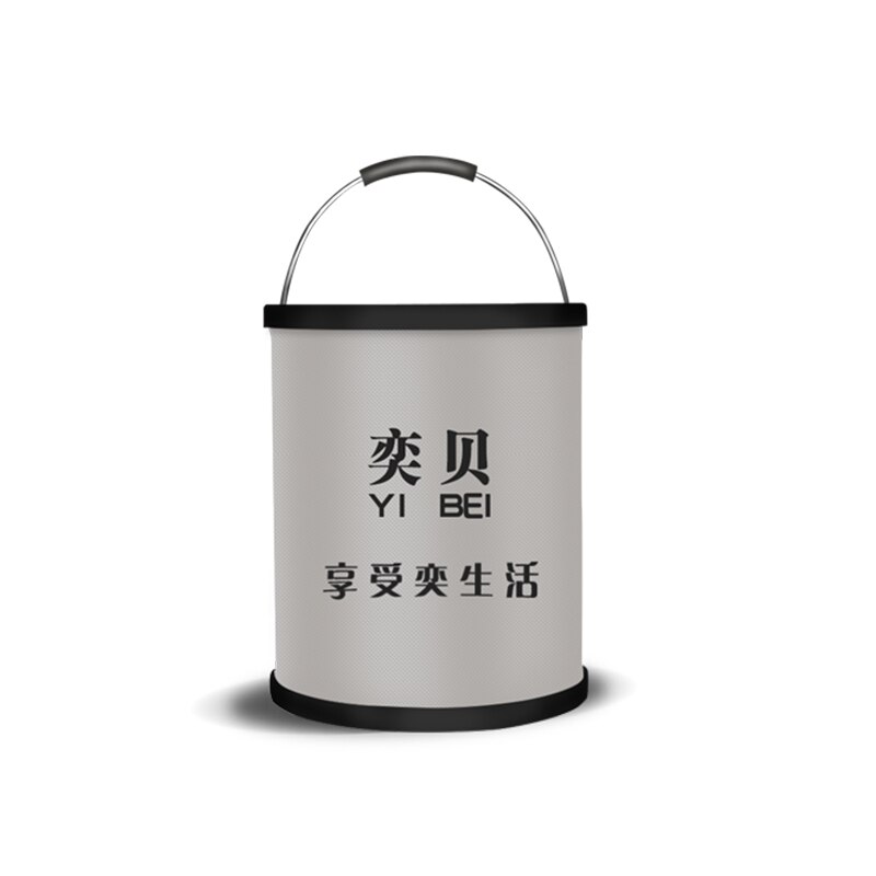 Car Wash Bucket Silicone for Fishing Folding BucketOutdoor Fishing Supplies Square 13L Bathroom Kitchen Camp Bucket: Silver