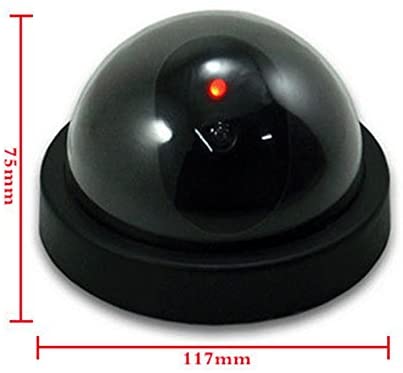 Dummy CCTV Dome Security Camera Flashing Red LED Indoor Outdoor with Screws 1pcs