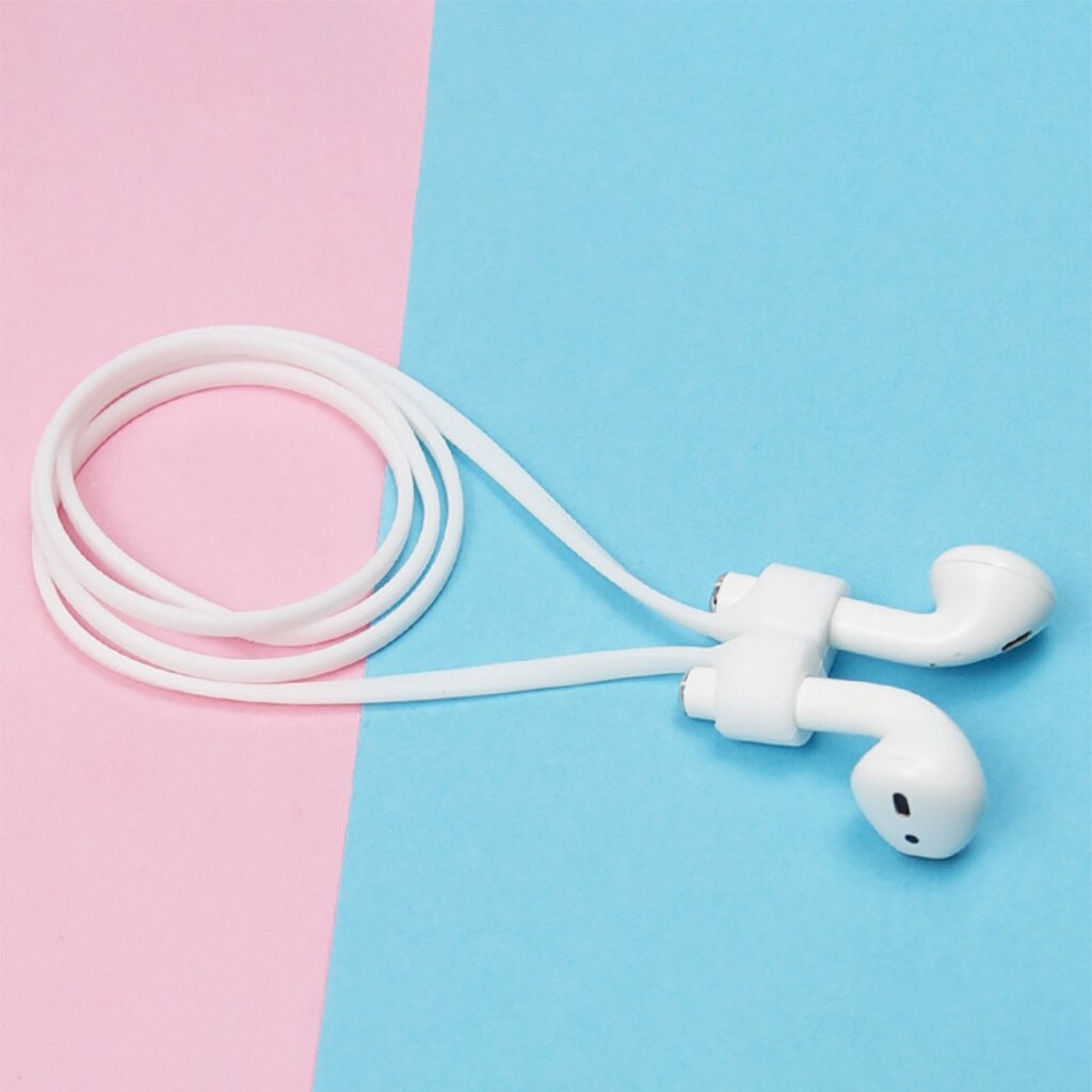 Headphone Loss Prevention for AirPods Pro magneticsilicone for AirPods Pro strap sporty anti-lost rope#T2: White 