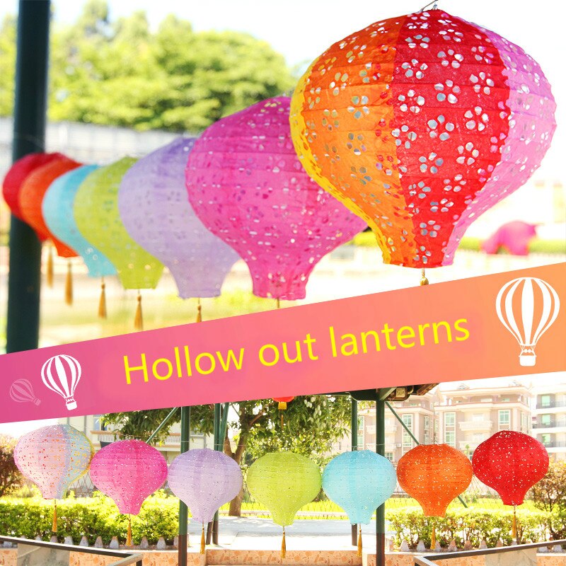 Lanterne en papier ballon à Air ajouré, lanterne arc-en-ciel, décoration, fournitures de fête d&#39;anniversaire pour enfants, décoration de mariage à domicile, 20cm