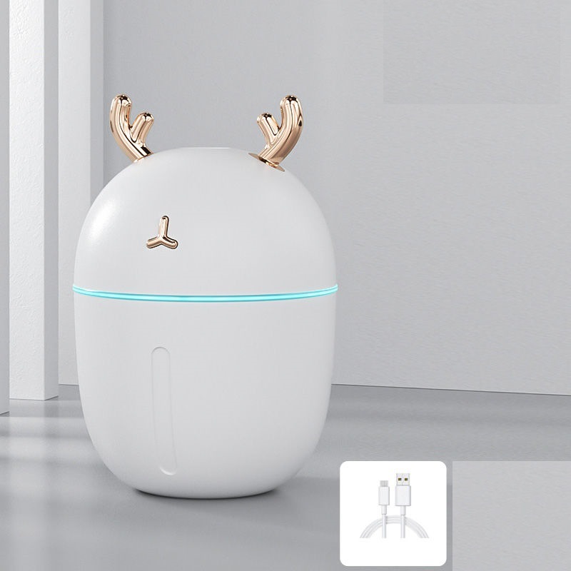 Luftbefeuchter Haushalt Schlafzimmer Kleine Mini Luft Duft Reinigung Spritzgerät Wasser Auffüllen Instrument USB klimatisierte Zimmer: B Weiß